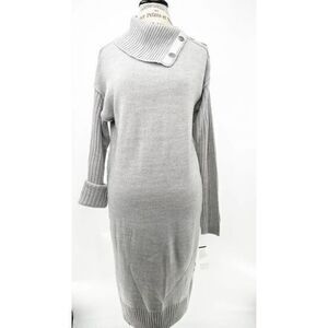 HARLOW & ROSE NWT Harbor Mist Grey Sweater Dress MEDIUM